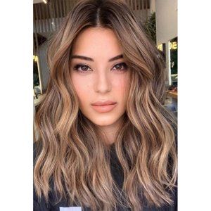 Brown Hair With Highlights Lace Front Wigs